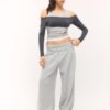 Pantaloni jogger balon cu talie răsfrântă, cu textură Soft-Touch la atingere Pantaloni jogger balon cu talie răsfrântă, cu textură Soft-Touch la atingere