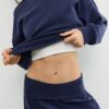Pantaloni jogger balon cu talie răsfrântă, cu textură Soft-Touch la atingere Pantaloni jogger balon cu talie răsfrântă, cu textură Soft-Touch la atingere