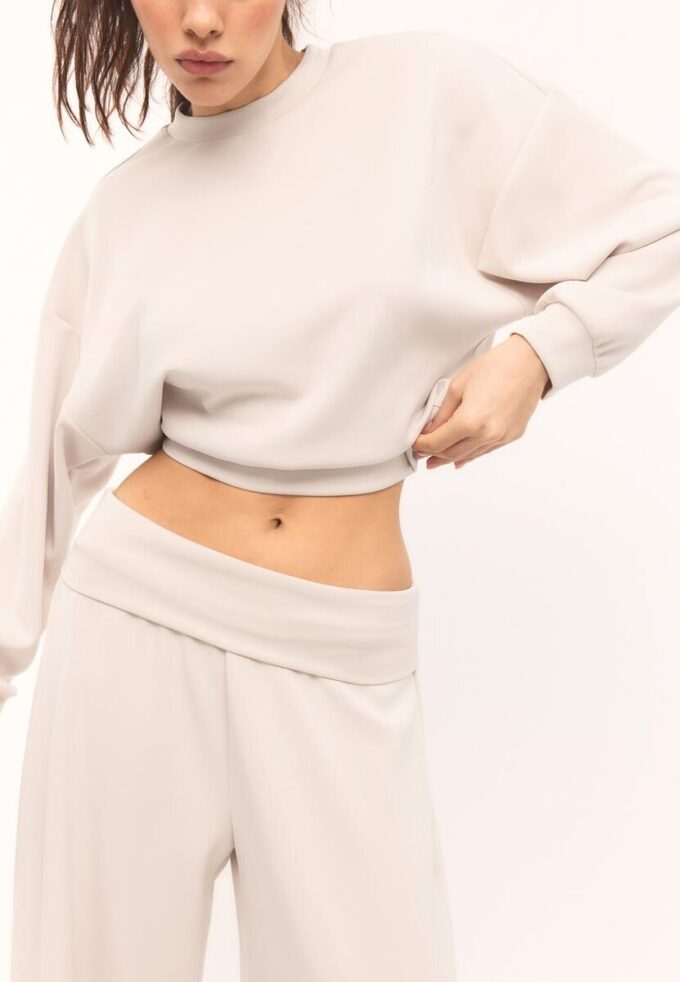 Pantaloni jogger balon cu talie răsfrântă, cu textură Soft-Touch la atingere Pantaloni jogger balon cu talie răsfrântă, cu textură Soft-Touch la atingere