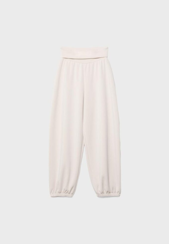 Pantaloni jogger balon cu talie răsfrântă, cu textură Soft-Touch la atingere Pantaloni jogger balon cu talie răsfrântă, cu textură Soft-Touch la atingere