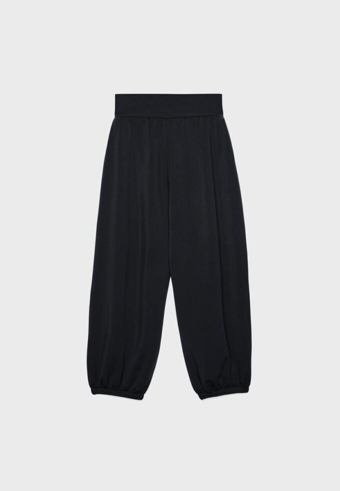 Pantaloni jogger balon cu talie răsfrântă, cu textură Soft-Touch la atingere Pantaloni jogger balon cu talie răsfrântă, cu textură Soft-Touch la atingere