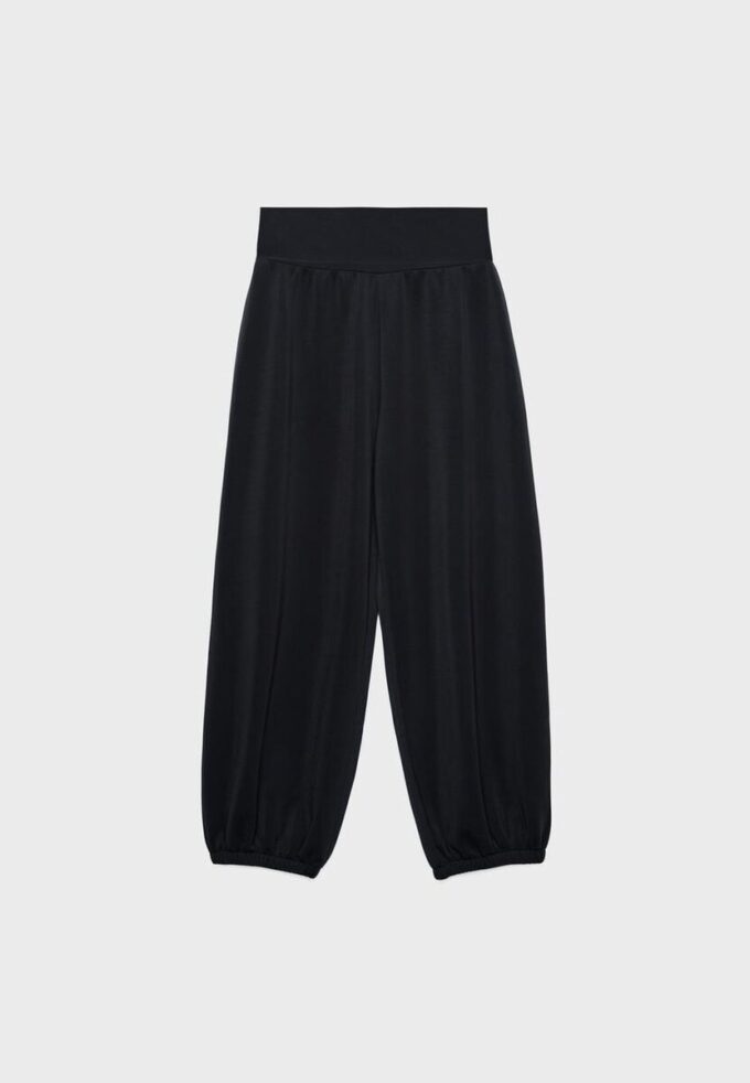 Pantaloni jogger balon cu talie răsfrântă, cu textură Soft-Touch la atingere Pantaloni jogger balon cu talie răsfrântă, cu textură Soft-Touch la atingere