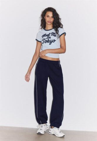 Pantaloni jogger cu bordură
