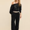 Pantaloni jogger cu detalii cu ținte Pantaloni jogger cu detalii cu ținte