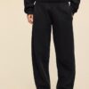 Pantaloni jogger din fleece cu spălare acidă și textură Soft-Touch Pantaloni jogger din fleece cu spălare acidă și textură Soft-Touch
