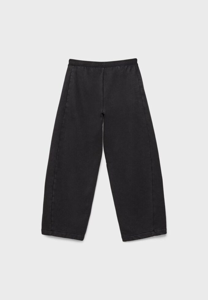 Pantaloni jogger din fleece cu spălare acidă și textură Soft-Touch Pantaloni jogger din fleece cu spălare acidă și textură Soft-Touch