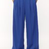 Pantaloni jogger palazzo cu talie elastică și textură Soft-Touch la atingere Pantaloni jogger palazzo cu talie elastică și textură Soft-Touch la atingere