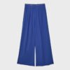 Pantaloni jogger palazzo cu talie elastică și textură Soft-Touch la atingere Pantaloni jogger palazzo cu talie elastică și textură Soft-Touch la atingere