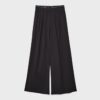 Pantaloni jogger palazzo cu talie elastică și textură Soft-Touch la atingere Pantaloni jogger palazzo cu talie elastică și textură Soft-Touch la atingere