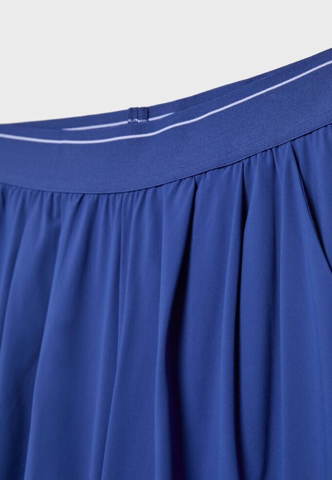 Pantaloni jogger palazzo cu talie elastică și textură Soft-Touch la atingere Pantaloni jogger palazzo cu talie elastică și textură Soft-Touch la atingere