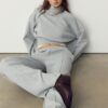 Pantaloni jogger Soft-Touch interlock moale la atingere Pantaloni jogger Soft-Touch interlock moale la atingere