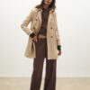 Pantaloni jogger Wide Leg, cu textură Soft-Touch la atingere și detaliu de cusătură în față Pantaloni jogger Wide Leg, cu textură Soft-Touch la atingere și detaliu de cusătură în față