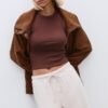 Pantaloni jogger Wide Leg, cu textură Soft-Touch la atingere și detaliu de cusătură în față Pantaloni jogger Wide Leg, cu textură Soft-Touch la atingere și detaliu de cusătură în față
