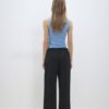 Pantaloni jogger Wide Leg, cu textură Soft-Touch la atingere și detaliu de cusătură în față Pantaloni jogger Wide Leg, cu textură Soft-Touch la atingere și detaliu de cusătură în față