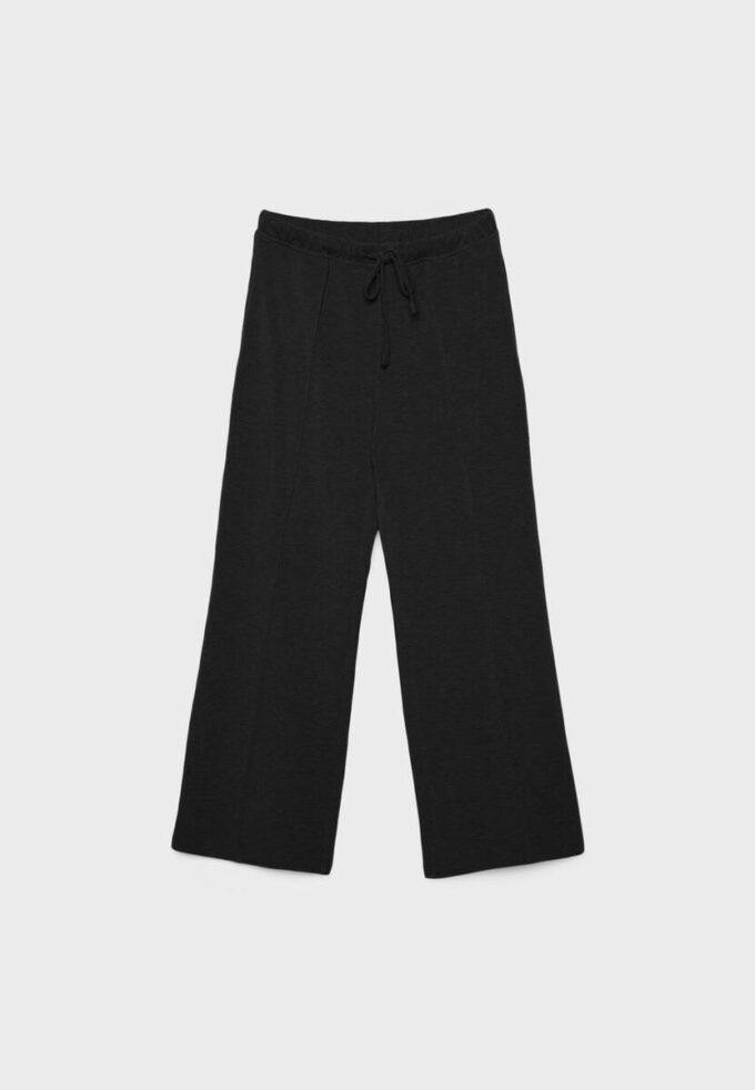 Pantaloni jogger Wide Leg, cu textură Soft-Touch la atingere și detaliu de cusătură în față Pantaloni jogger Wide Leg, cu textură Soft-Touch la atingere și detaliu de cusătură în față