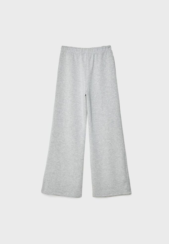 Pantaloni jogger Wide Leg, cu textură Soft-Touch la atingere și detaliu de cusătură în față Pantaloni jogger Wide Leg, cu textură Soft-Touch la atingere și detaliu de cusătură în față