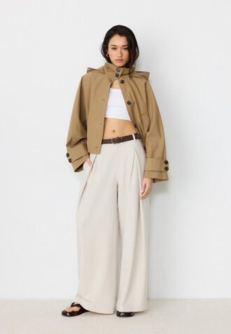 Pantaloni Maxi-Dart cu curea