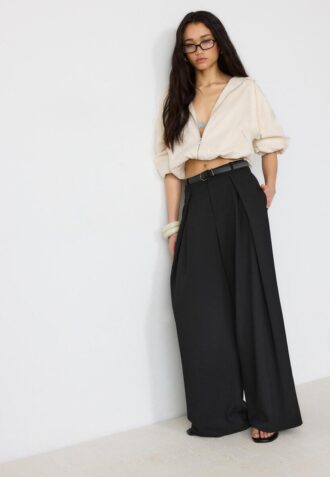 Pantaloni Maxi-Dart cu curea