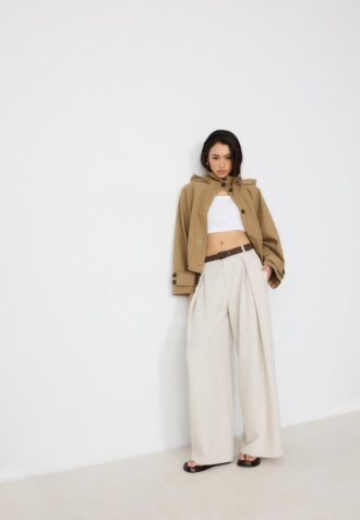 Pantaloni Maxi-Dart cu curea