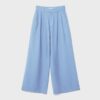 Pantaloni rustici cu croi Wide Leg și nasturi reglabili