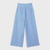 Pantaloni rustici cu croi Wide Leg și nasturi reglabili