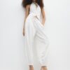 Pantaloni sarouel cu efect de in Pantaloni sarouel cu efect de in
