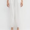 Pantaloni sarouel cu efect de in Pantaloni sarouel cu efect de in