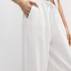 Pantaloni sarouel cu efect de in Pantaloni sarouel cu efect de in