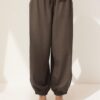 Pantaloni sarouel cu efect de in