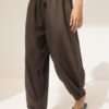 Pantaloni sarouel cu efect de in