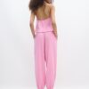 Pantaloni sarouel cu efect de in Pantaloni sarouel cu efect de in
