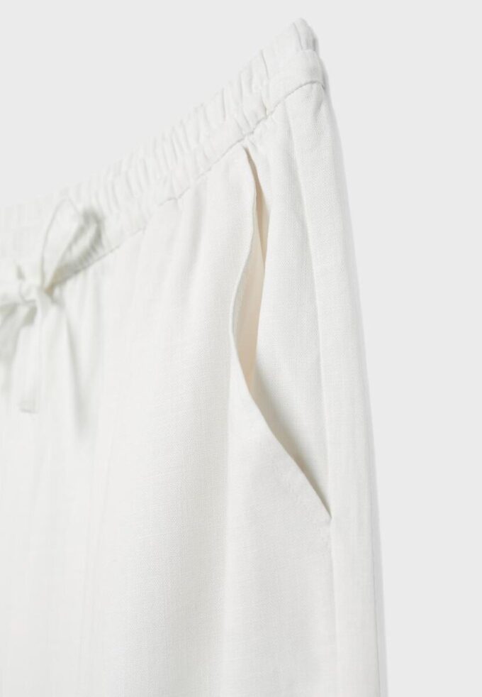 Pantaloni sarouel cu efect de in Pantaloni sarouel cu efect de in