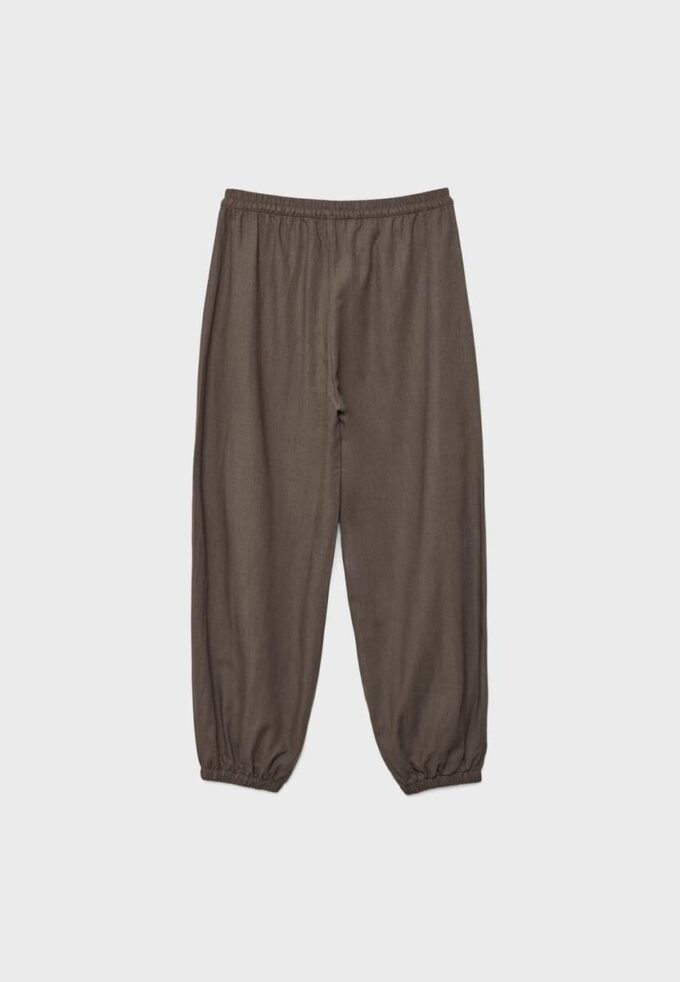 Pantaloni sarouel cu efect de in