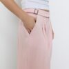 Pantaloni sarouel cu pense și cataramă Pantaloni sarouel cu pense și cataramă