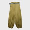 Pantaloni sarouel din satin cu curea Pantaloni sarouel din satin cu curea