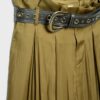 Pantaloni sarouel din satin cu curea Pantaloni sarouel din satin cu curea