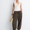 Pantaloni sarouel in lyocell Pantaloni sarouel in lyocell