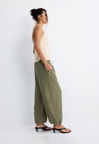 Pantaloni sarouel in lyocell