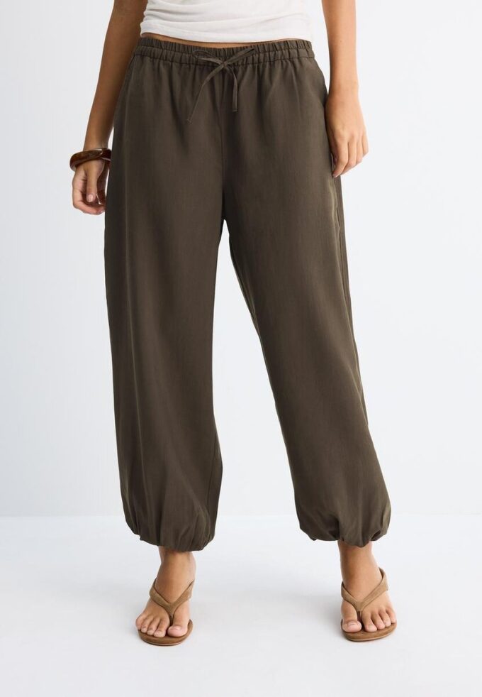Pantaloni sarouel in lyocell Pantaloni sarouel in lyocell