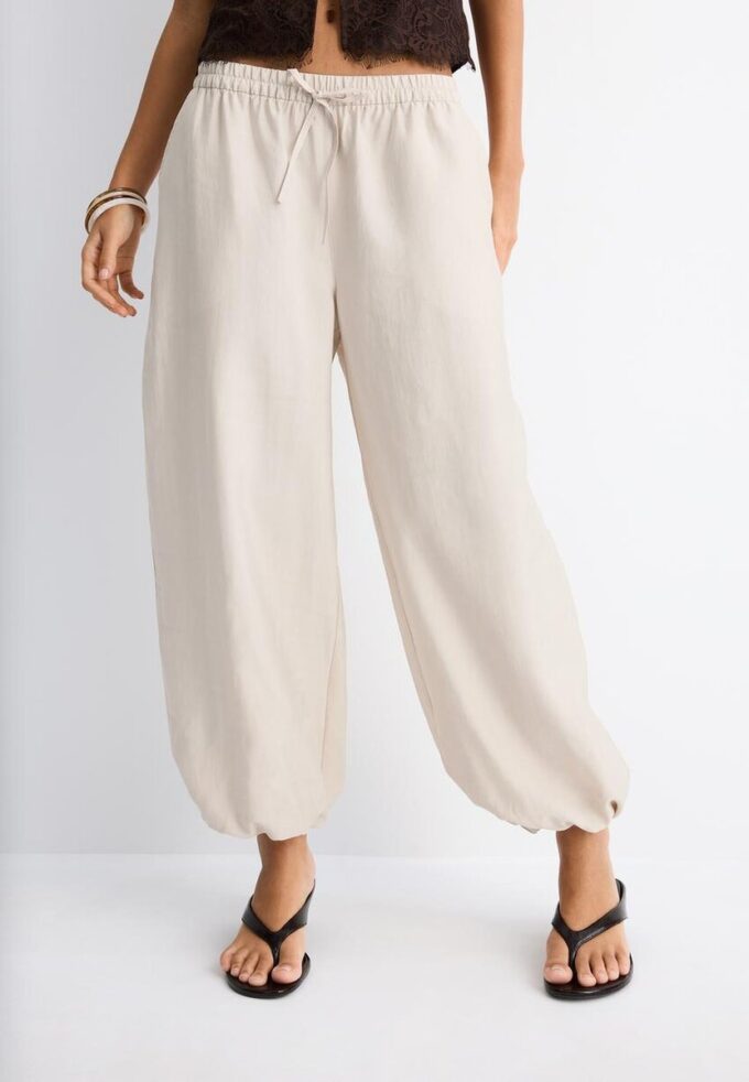 Pantaloni sarouel in lyocell Pantaloni sarouel in lyocell