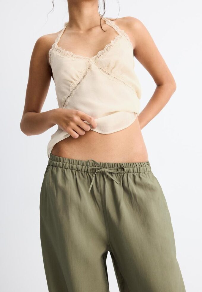Pantaloni sarouel in lyocell Pantaloni sarouel in lyocell
