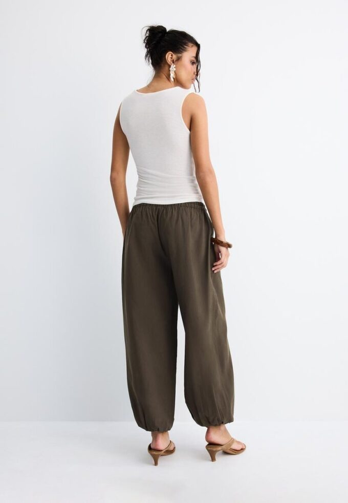 Pantaloni sarouel in lyocell Pantaloni sarouel in lyocell