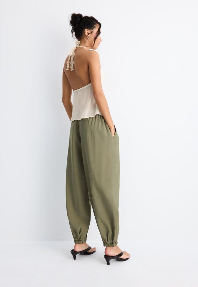 Pantaloni sarouel in lyocell Pantaloni sarouel in lyocell