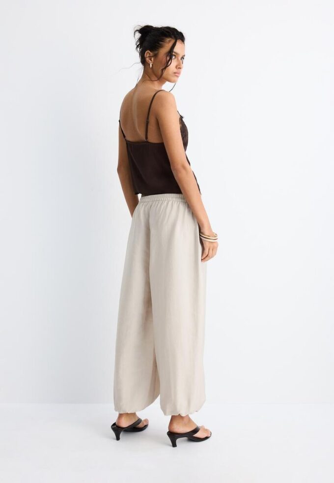 Pantaloni sarouel in lyocell Pantaloni sarouel in lyocell