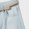 Pantaloni scurți de denim cu curea Pantaloni scurți de denim cu curea
