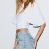 Pantaloni scurți din denim cu tiv răsfrânt Pantaloni scurți din denim cu tiv răsfrânt