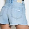 Pantaloni scurți din denim rupt D75 Pantaloni scurți din denim rupt D75