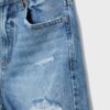 Pantaloni scurți din denim rupt D75 Pantaloni scurți din denim rupt D75