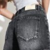 Pantaloni scurți din denim rupt D75 Pantaloni scurți din denim rupt D75