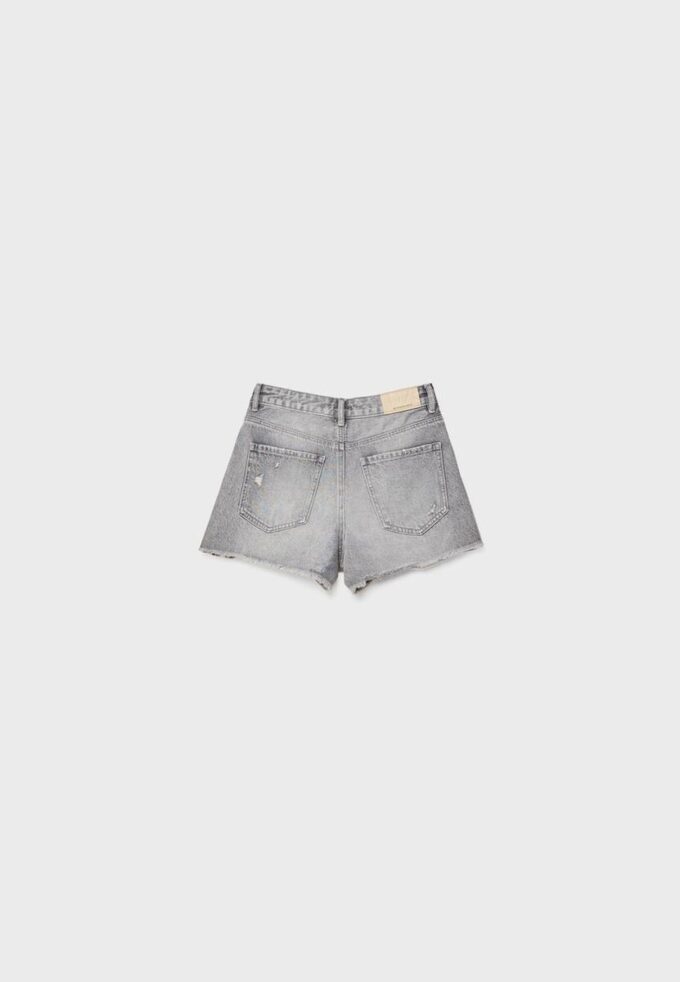 Pantaloni scurți din denim rupt D75 Pantaloni scurți din denim rupt D75